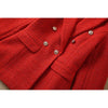 Runway 2023 Designer Blazer Jacket Women's  Classic Slim Fitting Double Breasted Tweed Blazer