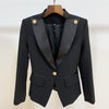 2023 Designer Blazer Jacket Women's Single Button Satin Collar Blazer