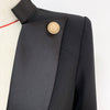 2023 Designer Blazer Jacket Women's Single Button Satin Collar Blazer
