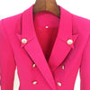 2023 Designer Blazer Women's Collar Buttons Double Breasted Metal Buttons Blazer Outer Wear