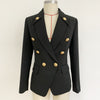 2023 Designer Blazer Women's Collar Buttons Double Breasted Metal Buttons Blazer Outer Wear