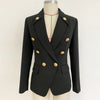 2023 Designer Blazer Women's Collar Buttons Double Breasted Metal Buttons Blazer Outer Wear