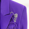 2023 Designer Jacket Women's Double Breasted Diamonds Heart Buttons Bow Beaded Blazer