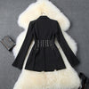 2023 Designer Jacket Women's Single Button Lacing Up Rope Split Blazer Jacket