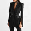 2023 Designer Jacket Women's Single Button Lacing Up Rope Split Blazer Jacket