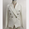 2023 Designer Blazer Women's Silver Lion Buttons Double Breasted Blazer Jacket