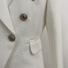 2023 Designer Blazer Women's Silver Lion Buttons Double Breasted Blazer Jacket