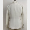 2023 Designer Blazer Women's Silver Lion Buttons Double Breasted Blazer Jacket