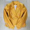 2023 Designer Jacket Star Style Women's Classic Lion Buttons Double Breasted Slim Fit Pique Blazer