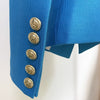 2023 Designer Jacket Star Style Women's Classic Lion Buttons Double Breasted Slim Fit Pique Blazer