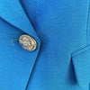 2023 Designer Jacket Star Style Women's Classic Lion Buttons Double Breasted Slim Fit Pique Blazer