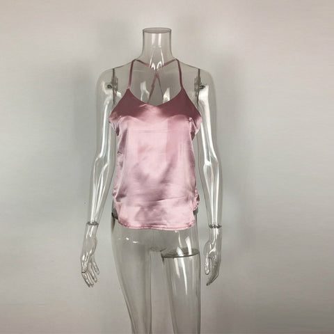 HIGH QUALITY satin cami women tank tops deep v neck sleeveless sling spaghetti strap vest women female cami top summer clothing
