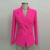 HIGH STREET 2023 Designer Blazer Women's Double Breasted Lion Buttons Slim Fitting Gorgeous Purple Blazer Jacket