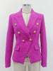 HIGH STREET 2023 Designer Blazer Women's Double Breasted Lion Buttons Slim Fitting Gorgeous Purple Blazer Jacket