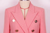 HIGH STREET 2023 Designer Jacket Women's Double Breasted Slim Fitting Blazer