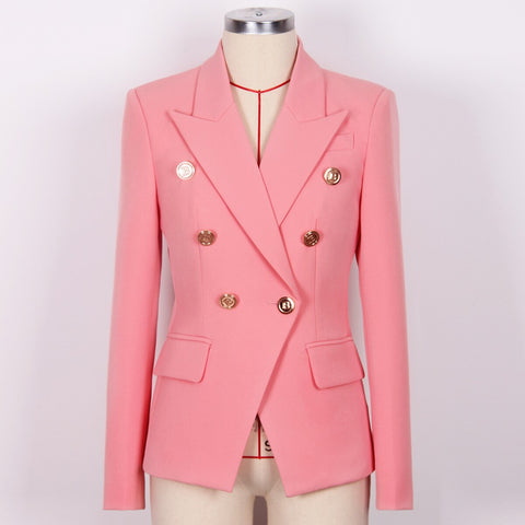HIGH STREET 2023 Designer Jacket Women's Double Breasted Slim Fitting Blazer