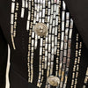 HIGH STREET 2023 Designer Jacket Women's Double Breasted Luxurious Stunning Silver Metal Buttons Beaded Blazer
