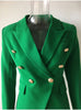 HIGH STREET 2023 Stylish Designer Blazer Women's Double Breasted Lion Buttons Slim Fitting Blazer Jacket