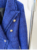 HIGH STREET 2023 Designer Jacket Women's Classic Slim Fitting Double Breasted Lion Buttons Fringed Tweed Blazer