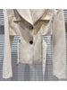 HIGH STREET 2023 Designer Jacket Women's Asymmetrical Drill Buckle Belted Short Blazer