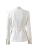 HIGH STREET 2023 Designer Jacket Women's Double Breasted Pocket Belted Blazer