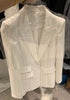 HIGH STREET 2023 Designer Jacket Women's Single Button Diamonds Beaded Blazer