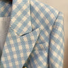 HIGH STREET 2023 Designer Jacket Women's Slim Fit Lion Buttons Double Breasted Tweed Plaid Blazer