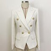 HIGH STREET 2023 Fall Winter Designer Jacket Women's Double Breasted Lion Buttons Tweed Blazer