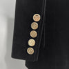 HIGH STREET 2023 Designer Jacket Women's Badge Beaded Double Breasted velvet Long Blazer
