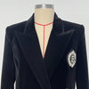 HIGH STREET 2023 Designer Jacket Women's Badge Beaded Double Breasted velvet Long Blazer
