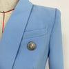 HIGH STREET 2023 Baroque Designer Blazer Jacket Women's Shawl Collar Double Breasted Metal Lion Buttons Blazer