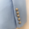 HIGH STREET 2023 Baroque Designer Blazer Jacket Women's Shawl Collar Double Breasted Metal Lion Buttons Blazer