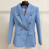 HIGH STREET 2023 Baroque Designer Blazer Jacket Women's Shawl Collar Double Breasted Metal Lion Buttons Blazer