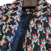 HIGH STREET Newest Runway 2022 Designer Blazer Women's Lion Metal Buttons Houndstooth Short Jacket Blazer Coat
