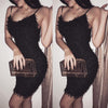 Newest Women Bandage Sleeveless Sling Casual Party Low Chest Sexy Black Pink Night Mini Pencil Dress