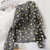 HISUMA Autumn Mesh Gauze Women Long Sleeve Pullover Basic Shirt Casual Lady Elastic Slim Embroidery Floral Lace Chic Blouse Tops