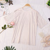 HISUMA Elegant Women Summer Short Sleeve O-neck Bling Basic Shirt Casual Loose Size Elastic Slim High Waist Pullover Blouse Tops