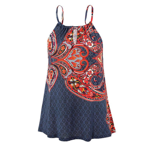 HOT sell Fashion womens tops and blouses summer 2022 Floral Strappy Vest Top Sleeveless Shirt Blouse Tank camicette Y18#N