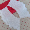 white cotton Embroidery Lace Fabric DIY applique collar trim ribbon neckline craft Sewing guipure wedding dress cloth decor