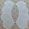 white cotton Embroidery Lace Fabric DIY applique collar trim ribbon neckline craft Sewing guipure wedding dress cloth decor