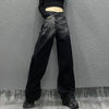 HOUZHOU Gothic Streetwear Women Jeans Autumn 2022 Harajuku Vintage High Waist Denim Pants Women Grunge Loose Trousers Female