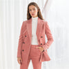 HStar  2023 autumn women corduroy blazer thick Retro Double Breasted Blazer office Coats Suits Women Outerwear