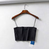 2022 Summer Women's Crop Top Sexy Elastic Cotton Camis sleeveless Short Tank Top Bar