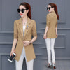 spring and 2022 autumn new long section of simple casual fashion Slim small suit women solid color  suit jacket