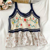 Syiwidii Vintage Embroidery Screw Thread Camis Women Casual Sexy Hollow Out Knitted Spliced Tank Tops Summer 2022 New Clothing