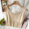Syiwidii Screw Thread Camis Women Casual Sexy Crop Tops Knitted Solid Black Green Tank Tops Summer 2022 Fashion Short Clothing
