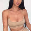 Womens Summer Camis Tanks Tops Sleeveless Cotton Bustier Unpadded Bandeau Bra Vest Crop Top Seamless Tees