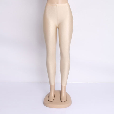 New 20 Candy Colors Solid Fluorescent Leggings Women Casual Plus Size Multicolor Shiny Glossy Legging Female Elastic Pant