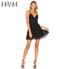 HYH Lace Backless Summer Women Strap Dress Sexy V Neck De Fiesta Sleeveless Party Camisole Femme Mini Dresses