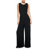 HYH   Women Jumpsuits Sexy Backless Slim High Waist  Wide Leg Sleeveless Crew Neck Romper Streetwear Elegant Playsuit